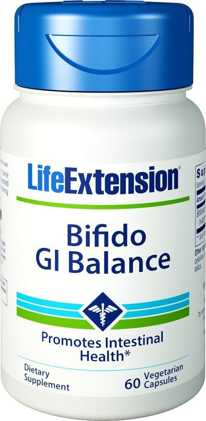 Life Extension Bifido GI Balance, probiotics, Bifidobacterium longum BB536® (2 Billion CFU), Support Healthy Gut & Digestive Health, Gluten-Free, Non-GMO, Vegetarian, 60 Capsules - Nirvana Guru