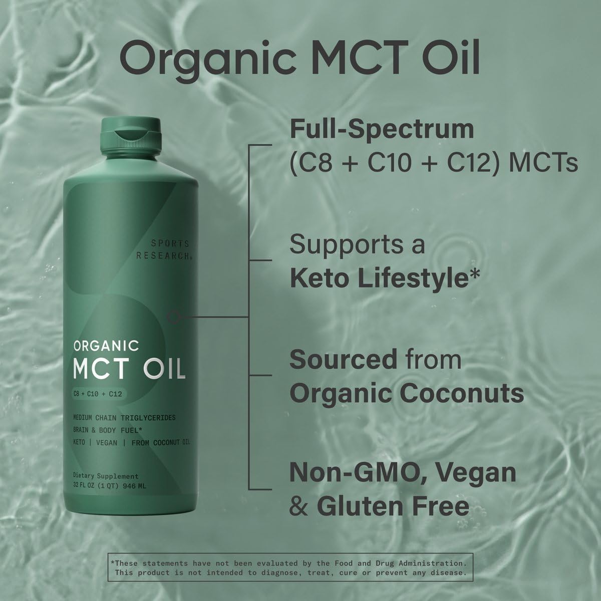 Sports Research Organic MCT Oil - Nirvana Guru