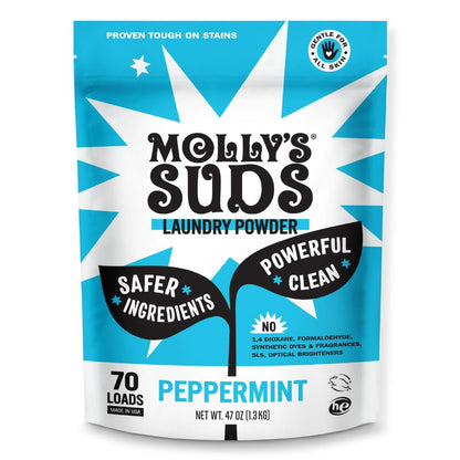 Molly's Suds Super Powder Detergent | Extra Strength Laundry Soap, Stain Fighting | Sensitive Skin | Simple, Effective Ingredients | 60 Loads - Lavender