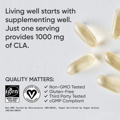 Sports Research CLA - 1250mg with Active Conjugated Linoleic Acid for Men and Women | Non-GMO, Soy & Gluten Free - 95% (180 Softgels)… - Nirvana Guru