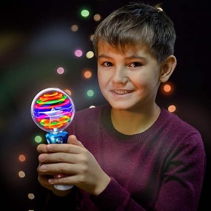 ArtCreativity Spinning Light Up Wand – LED Magic Ball Toy for Kids | Sensory Spinner with Flashing Lights | Fun Party Favor, Classroom Prize & Autism-Friendly Gift nirvanaguru