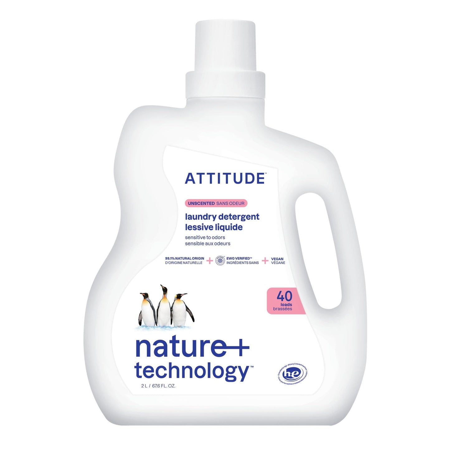 ATTITUDE Liquid Laundry Detergent, EWG Verified, HE Compatible, Plant-Based & Vegan, Natural Laundry Soap, Mountain Fresh Scent, 40 Loads, 67.6 Fl Oz Nirvana Guru