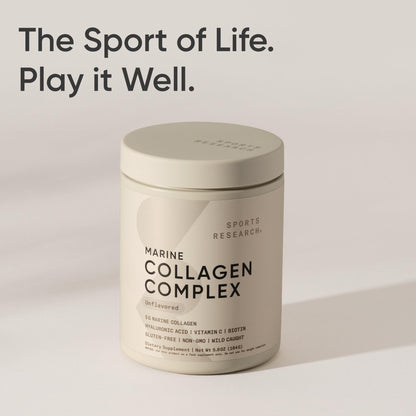 Sports Research Marine Collagen Peptides Powder - Sourced from Wild-Caught Fish, Pescatarian Friendly, Keto Certified & Non-GMO Verified - Easy to Mix in Water or Juice! (34 Servings) - Nirvana Guru