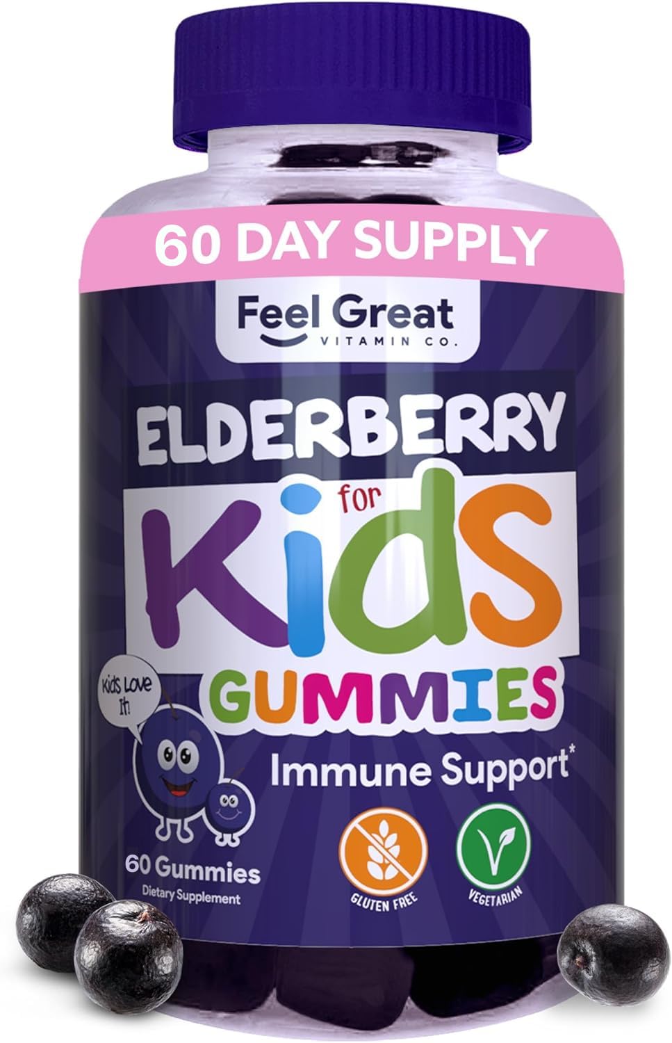 Feel Great Vitamin Co. Complete DHA Gummies for Kids | with Omega 3 6 9 + DHA, Vitamin C | Supports Healthy Brain Function, Vision & Heart Health | Gluten Free, Vegetarian | 60 Gummies Nirvana Guru