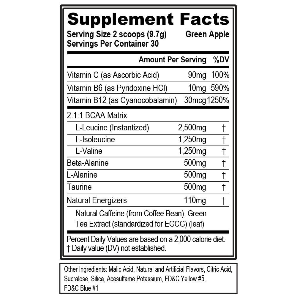 EVL BCAAs Amino Acids Powder - BCAA Energy Pre Workout Powder for Muscle Recovery Lean Growth and Endurance - Rehydrating Post Workout Recovery Drink with Natural Caffeine - Pink Lemonade Nirvana Guru