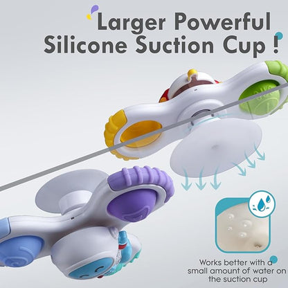 ALASOU 3PCS Pop Suction Cup Spinner Toys for 1 Year Old Boy Girl|Novelty Spinning Tops Toddler Toys Age 1-2|Sensory Baby Bath Toy for Toddlers 1-3|12 18 Months Boy Birthday Gift for Infant nirvanaguru