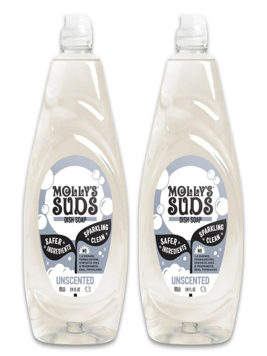 Molly's Suds Liquid Dish Soap | Clean, Simple Ingredients | Extra Scrubbing Power | Citrus Scent, 24 oz - 2 Pack Nirvana Guru