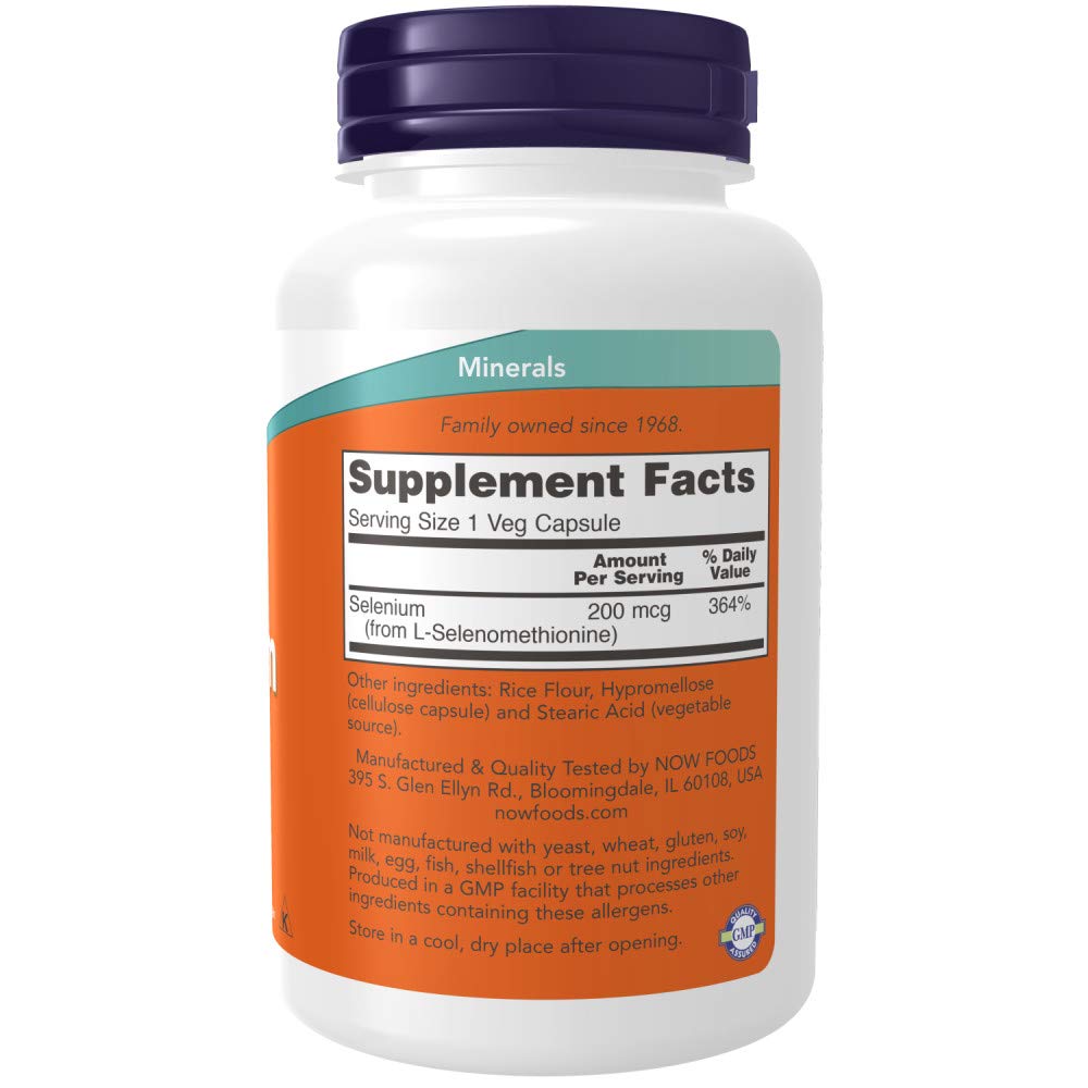 Now Foods Selenium 200mcg Capsules, 300 Count - L Selenomethionine Mineral Supplement for Women & Men - Veg Caps, Non-GMO, Vegan Friendly, Yeast-Free Nirvana Guru