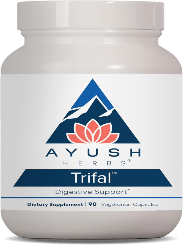 Ayush Herbs Trifal Digestive Support with Amla - Triphala Supplement for Women & Men, Promotes Balanced Digestion, Antioxidant Rich, Made with Organic Ingredients - 90 Vegetarian Capsules (1 Count) Nirvana Guru