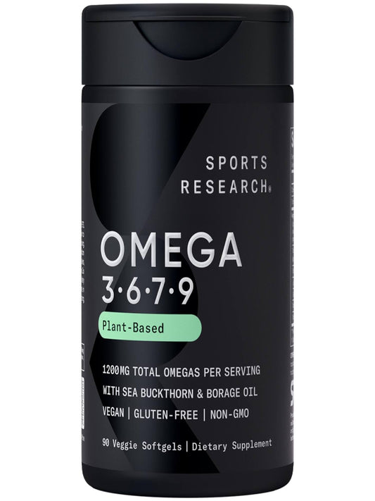Sports Research Vegan Omega-3 Fish Oil Alternative from Algae Oil - Highest Levels of DHA & EPA Fatty Acids | Non-GMO Verified & Vegan Certified - Fresh Lemon Scent - 60 Veggie Softgels - Nirvana Guru