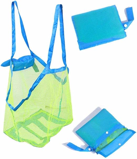 SupMLC Mesh Extra Large Beach Bags and Totes - Holds Toys, Towels, Sand Away - For Children's Toys, Market, Grocery, Picnic nirvanaguru