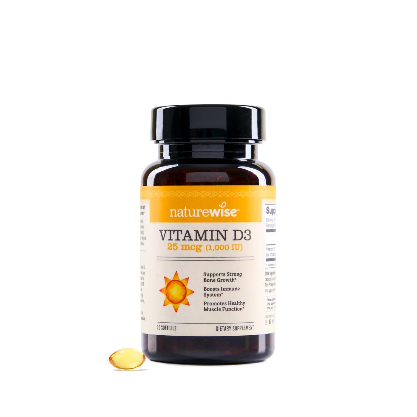 NatureWise Vitamin D3 5000iu (125 mcg) 1 Year Supply for Immune Support, Healthy Muscle Function, and Bone Health - Non-GMO, Gluten Free in Organic Extra Virgin Olive Oil, (Mini Softgel), 360 Count