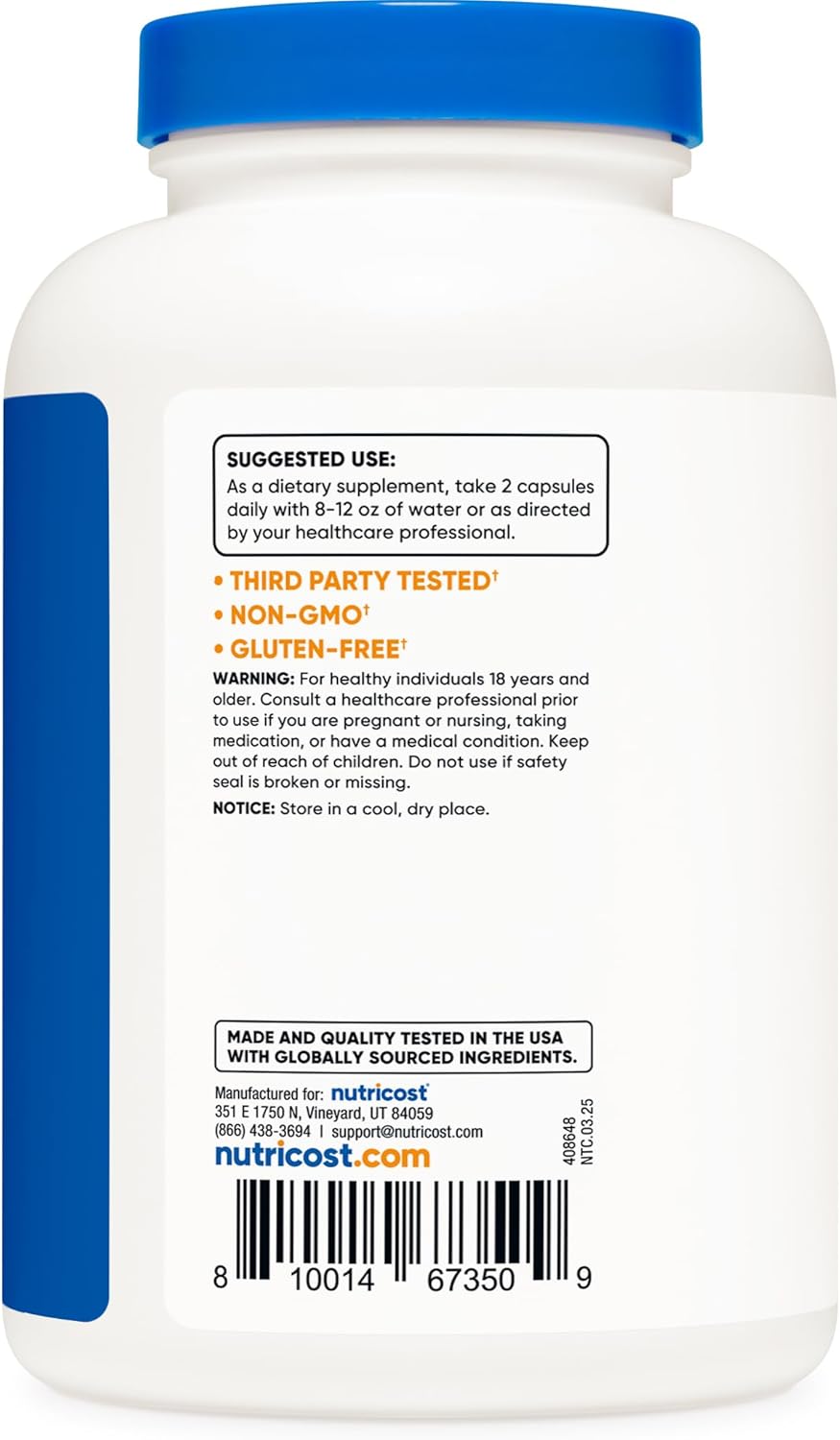 Nutricost Potassium (99 mg) Magnesium (210 mg) Citrates, 240 Capsules - Non-GMO, Gluten Free Nirvana Guru