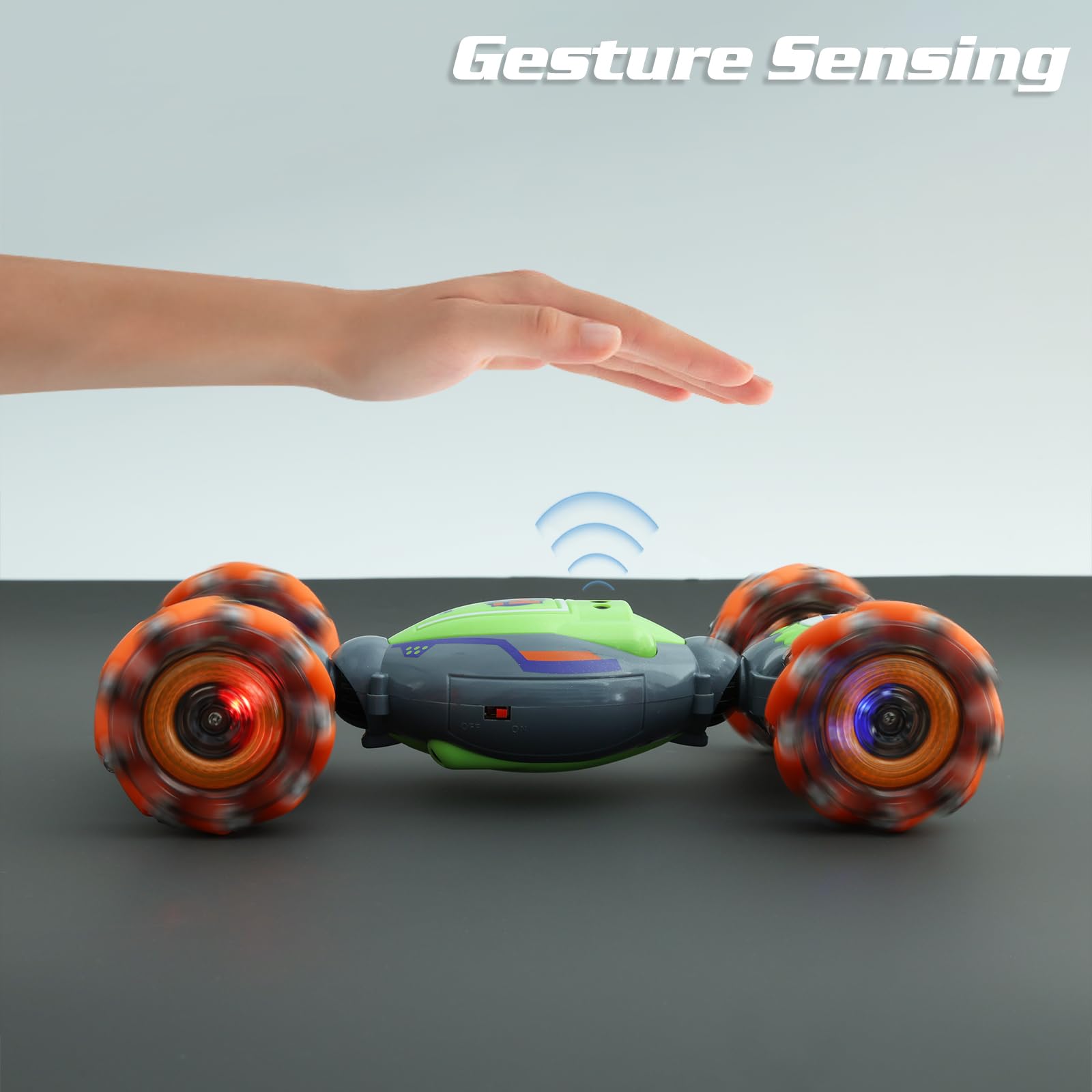 Gesture Sensing RC Stunt Car - Boys Toys Age 6-8-12, 4WD Hand Controlled Remote Control Twist Car with Light & Music, Cool Birthday Presents and Ideas Gifts for Kids Age 7 9 10 11 12 Years Old Nirvana Guru