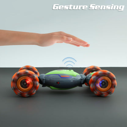 Gesture Sensing RC Stunt Car - Boys Toys Age 6-8-12, 4WD Hand Controlled Remote Control Twist Car with Light & Music, Cool Birthday Presents and Ideas Gifts for Kids Age 7 9 10 11 12 Years Old Nirvana Guru