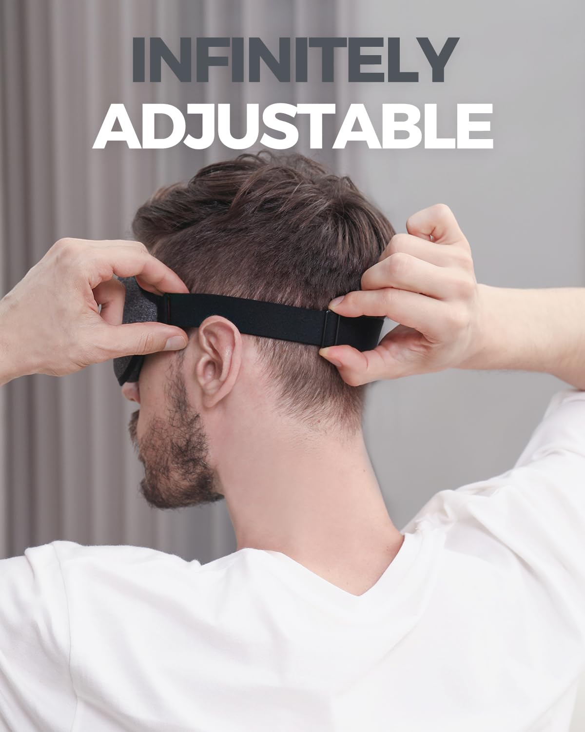MZOO Sleep Eye Mask for Side Sleeper Men Women, Zero Eye Pressure 3D Sleeping Mask, Light Blocking Patented Design Night Blindfold, Soft Eye Shade Cover for Travel, Black