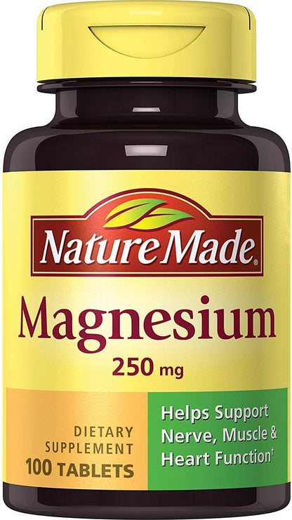 Nature Made Magnesium 250 mg, Magnesium Supplement for Muscle, Heart, Bone and Nerve Support, 90 Softgels, 90 Day Supply - Nirvana Guru
