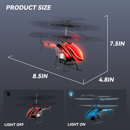 RC Helicopter, Remote Control Helicopter for Kids with 30Mins Flight(2 Batteries), 7+1 LED Light Modes, Altitude Hold, RC Toys for Boys Girls Nirvana Guru