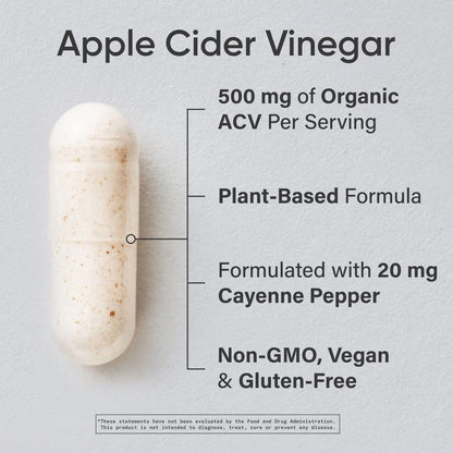 Sports Research Apple Cider Vinegar with Cayenne Pepper | Made from Organic Fermented Apple Cider - Non-GMO Project Verified & Vegan Certified (120 Veggie Capsules) - Nirvana Guru