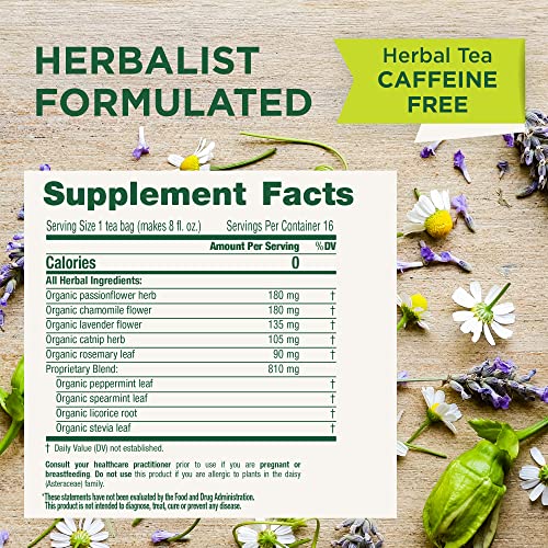 Traditional Medicinals Tea, Organic Chamomile, Calming, Calms Your Nerves, Supports Healthy Digestion, 96 Tea Bags (6 Pack) - Nirvana Guru