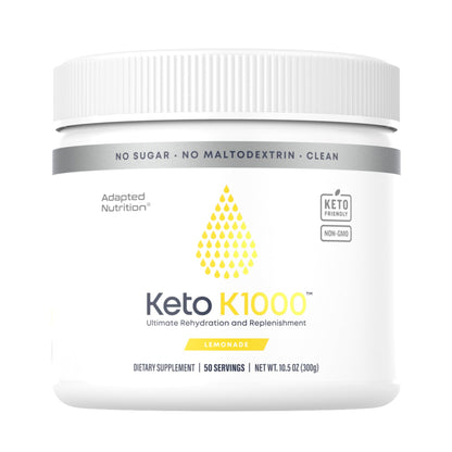 Hi-Lyte Keto K1000 Electrolyte Powder | Raspberry Lemon | Hydration Supplement Drink Mix | Boost Energy & Beat Leg Cramps | No Sugar, No Maltodextrin | 50 Servings