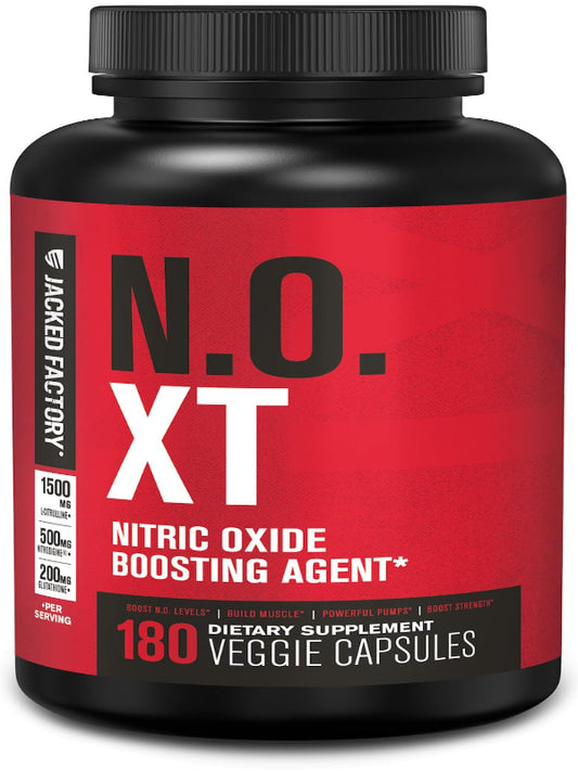 Jacked Factory N.O. XT Nitric Oxide Supplements for Men w/Nitrosigine L Arginine L Citrulline Supplement for Muscle Pumps & Vascularity - Pre Workout Nitric Oxide Booster & Muscle Builder - 90 Caps Nirvana Guru