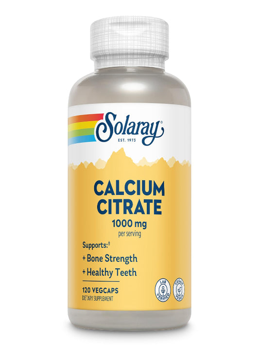 Solaray Calcium Citrate 1000mg - Chelated Calcium Supplement - Supports Bone Strength and Healthy Teeth - Easy to Digest - 60-Day Guarantee, Vegan - 68 Servings, 275 VegCaps Nirvana Guru