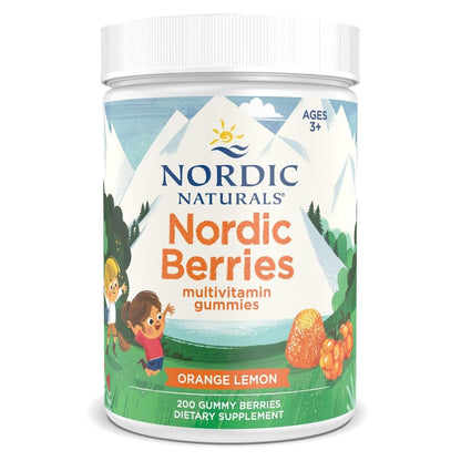 Nordic Naturals Nordic Berries, Citrus - 200 Gummy Berries - Great-Tasting Multivitamin for Ages 2+ - Growth, Development, Optimal Wellness - Non-GMO, Vegetarian - 50 Servings - Nirvana Guru