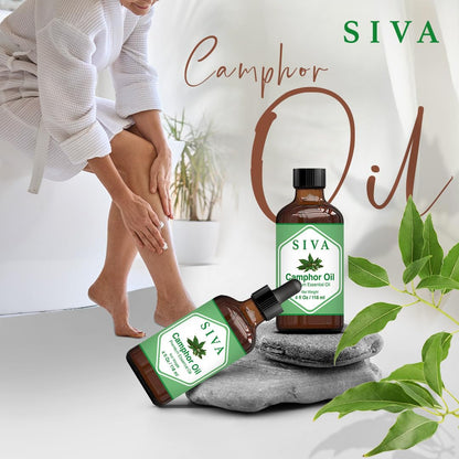 SIVA Lavender Essential Oil - 4 Fl Oz – Natural Lavender Oil - for Diffuser, Face, Skin Care, Aromatherapy, Hair Care, Scalp and Body Massage - with Dropper - Nirvana Guru