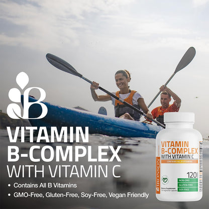 Bronson Vitamin B Complex with Vitamin C - Immune Health, Energy Support & Nervous System Support - Non-GMO, 250 Vegetarian Capsules Nirvana Guru