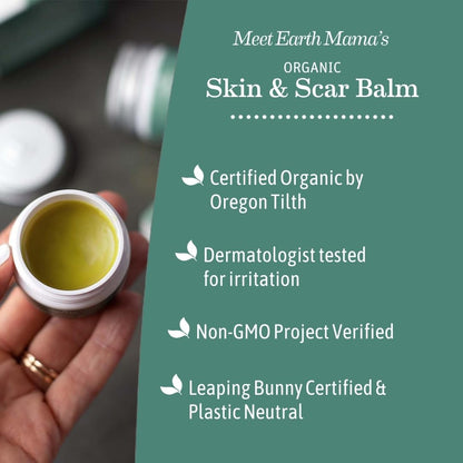 Earth Mama Organic Skin & Scar Balm |C-Section Recovery Skin Care, Pregnancy Stretch Mark Scar Cream with Organic Jojoba Oil, Tamanu Oil & Gotu Kola Nirvana Guru