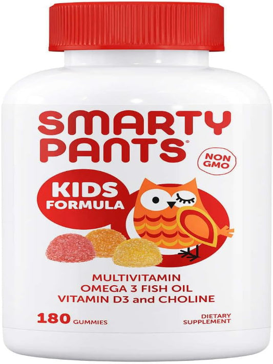 Smarty Pant Kids Complete Multivitamin, 180 Gummies Bundle, Multivitamin Plus Omega 3, Vitamin D3 and Vitamin B12, 45 Days Supply - Nirvana Guru