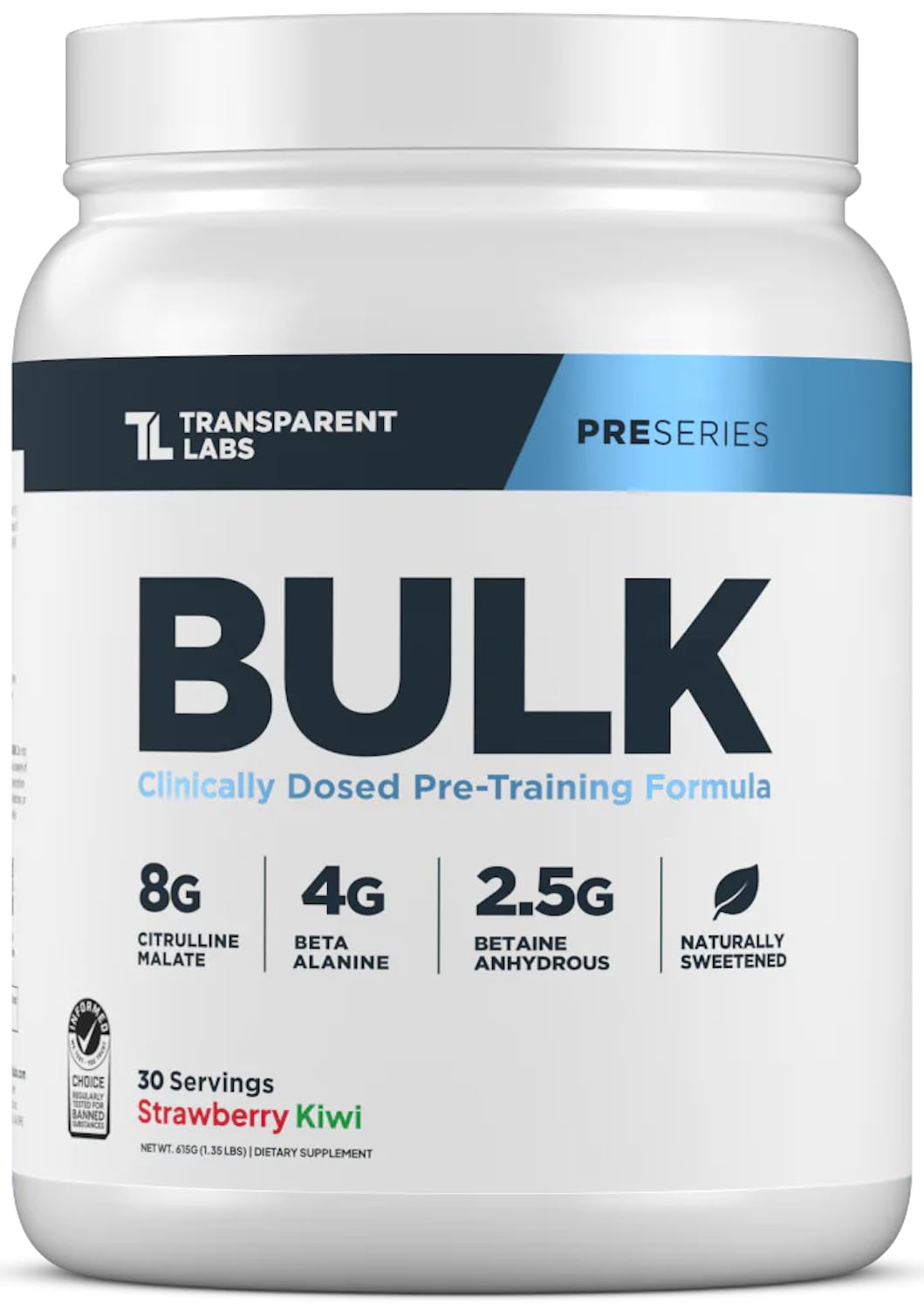 Transparent Labs Bulk Pre Workout Powder - Naturally Sweetened Advanced Pre-Workout Formula for Muscle Building and Strength - 30 Servings, Peach Mango Nirvana Guru
