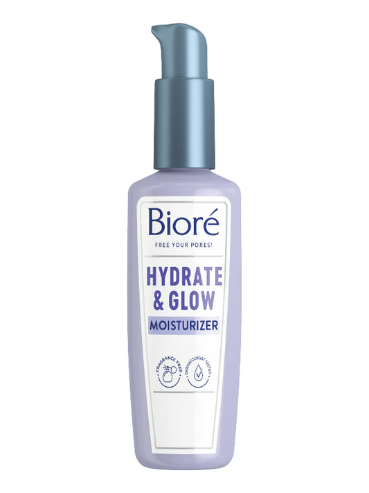 Biore Hydrate & Glow Face Serum for Dry, Sensitive Skin with Hyaluronic Acid, Prebiotics, Dermatologist Tested Face Serum, Fragrance Free, Vegan Friendly & Cruelty Free, Recyclable 1 oz Bottle Nirvana Guru