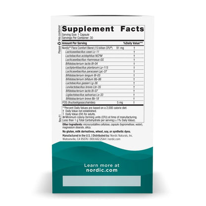 Nordic Naturals Nordic Flora Probiotic Daily - 60 Capsules - 4 Probiotic Strains with 12 Billion Cultures - Optimal Wellness, Immune Support, Digestive Health - Non-GMO, Vegan - 30 Servings - Nirvana Guru