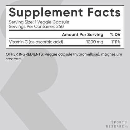 Sports Research Vitamin C 1000mg
