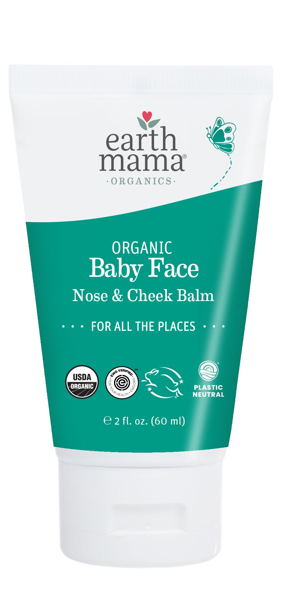 Earth Mama Organic Baby Face Nose & Cheek Balm | Moisturizer with Calendula Oil for Dry Skin Care, Natural Petroleum Jelly Alternative (2-Fluid Ounce) Nirvana Guru