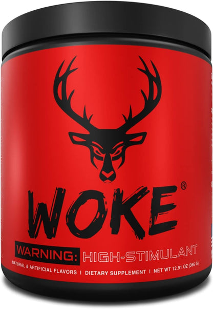 Bucked Up - Woke - HIGH STIM Pre Workout - Best Tasting - Focus Nootropic, Pump, Strength and Growth, 30 Servings (Strawberry Kiwi) Nirvana Guru