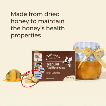 Airborne (New Zealand) Manuka Honey & Honeydew Lozenges (16 x 0.1oz) Nirvana Guru