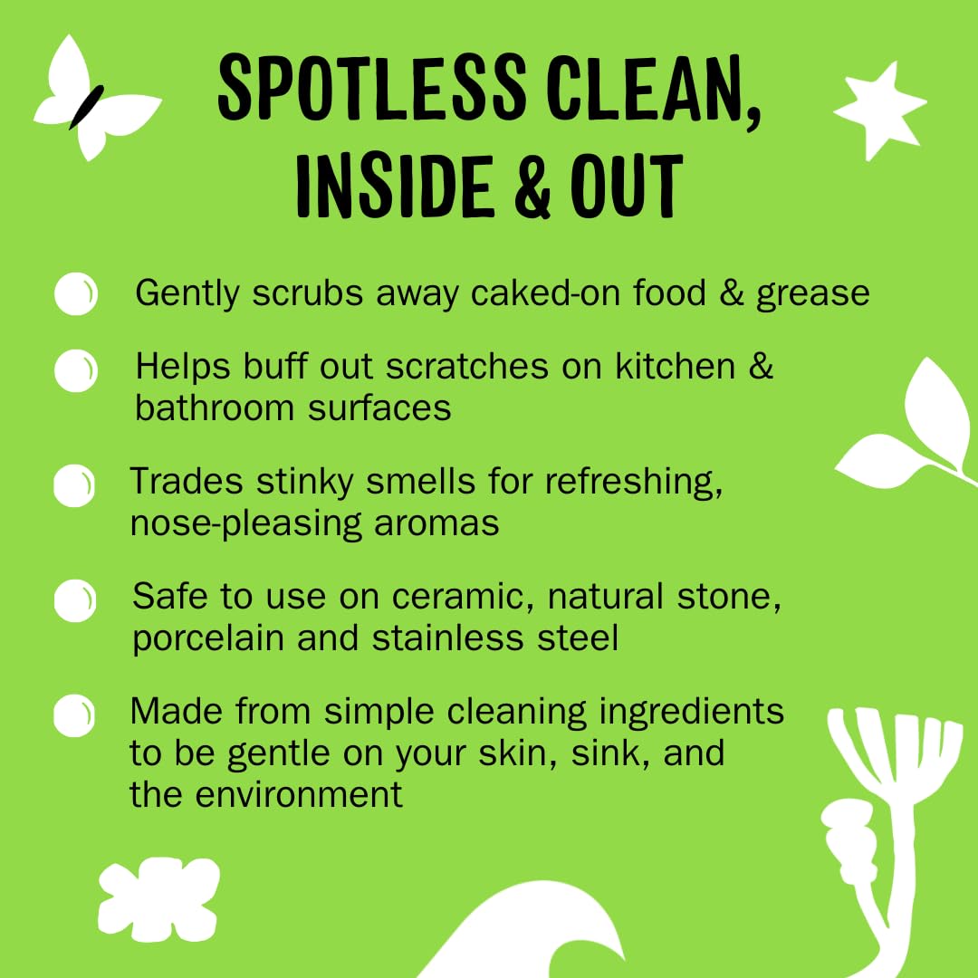 Molly's Suds Sink and All Purpose SCRUB | Gently Removes Stains, Scrubs Away Grease & Gime, Buffs out Scratches | Plant and Mineral Based | 2 Pack, Beach Scent Nirvana Guru