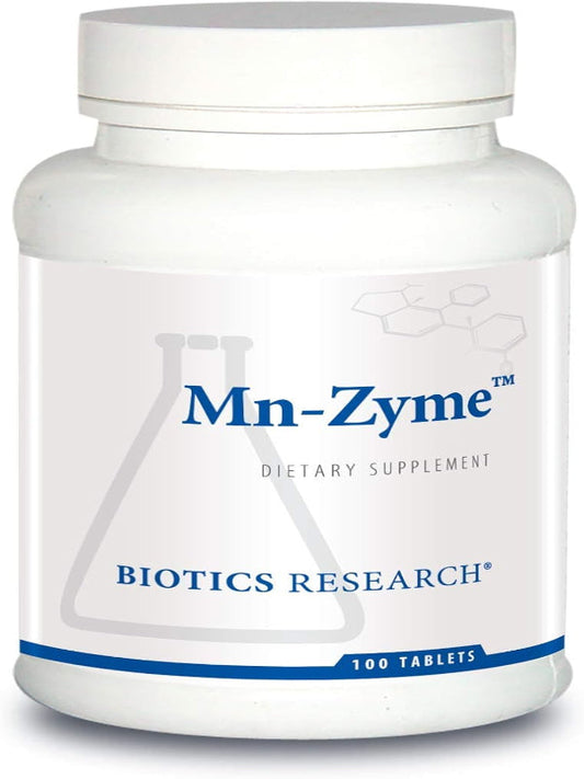 Biotics Research Mn Zyme, Manganese, Trace Mineral, Antioxidant, Metabolism Support, Healthy Cholesterol, Bone and Cartilage Development. 100 Tablets Nirvana Guru