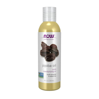 NOW Foods Solutions, Jojoba Oil, 100% Pure Moisturizing, Multi-Purpose Oil for Face, Hair and Body, 16-Ounce - Nirvana Guru