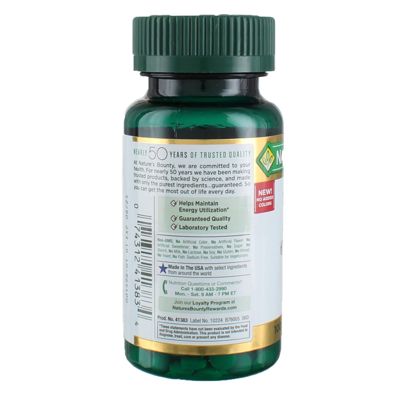 Nature's Bounty Iron 65mg, 325 mg Ferrous Sulfate, Cellular Energy Support, Promotes Normal Red Blood Cell Production, 100 Tablets Nirvana Guru