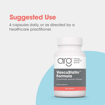 Allergy Research Group VascuStatin Formula Dietary Supplement - Convolvulus arvensis Extract, Healthy Vascularization Function, Phagocytic Activity, Lymphocyte Production - 120 Count Nirvana Guru