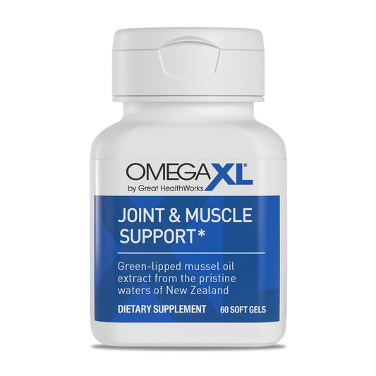OmegaXL Joint Support Supplement - Natural Muscle Support, Green Lipped Mussel Oil, Soft Gel Pills, Drug-Free, 120 Count Nirvana Guru