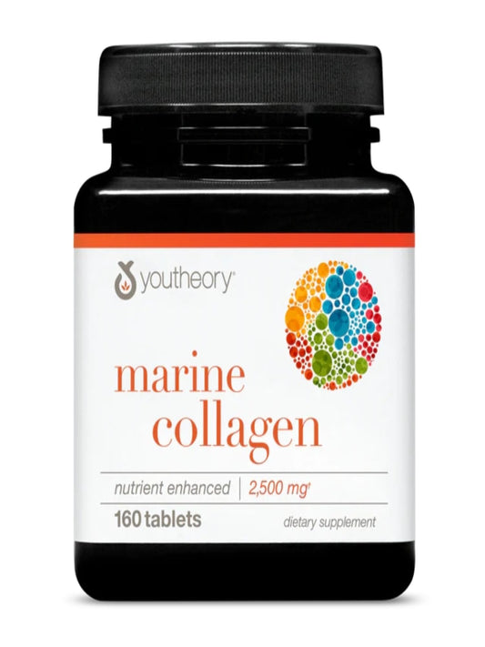 Youtheory Marine Collagen - 2,500 mg Hydrolyzed Collagen - Supports Skin* - Fish-Sourced Collagen - with Vitamin C, A, C, E, B6, B12 & More - Highly Digestible and Absorbable - 290 Tablets - Nirvana Guru
