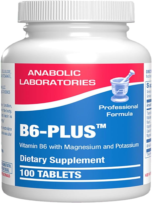 Calcium Magnesium B6 Supplement - Clinically Formulated Vitamin B6 50mg Complex for Energy Metabolism Krebs Cycle Heart Bone and Nerve Support with B1 B2 Niacin and Potassium (100 Servings) Nirvana Guru