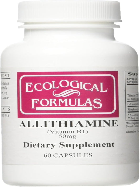 Ecological Formulas Allithiamine Vitamin B1 50 Mg, White, 60 Count - Nirvana Guru