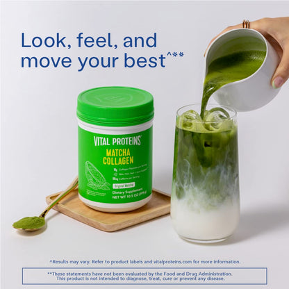Vital Proteins Matcha Collagen Peptides Powder Supplement, Matcha Green Tea Powder, 10.5 oz, Original Flavored - Nirvana Guru