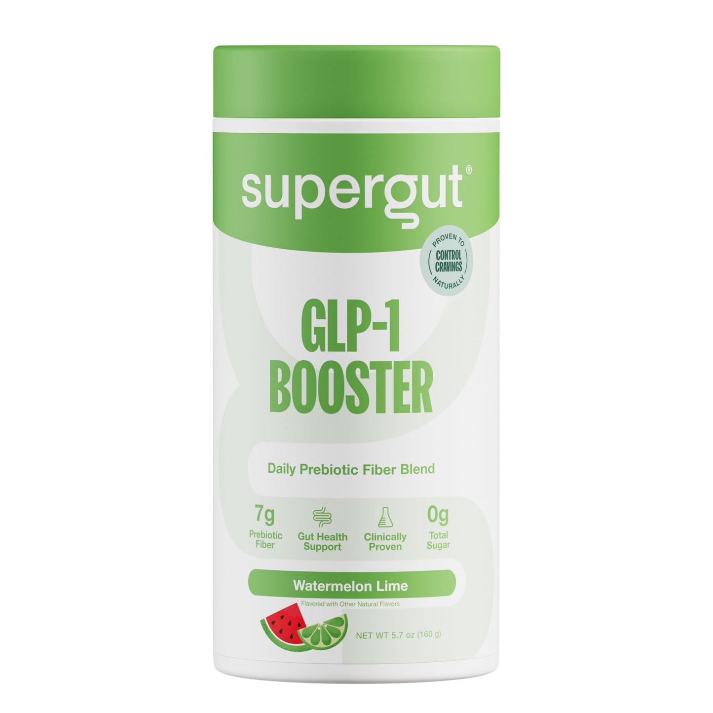 Supergut Gut Healthy GLP-1 Booster - High Fiber GLP-1 Supplement Powder for Women & Men - Sugar-Free Drink Mix for Gut Health (15 Servings)